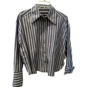 Banana Republic Blue and white striped button down